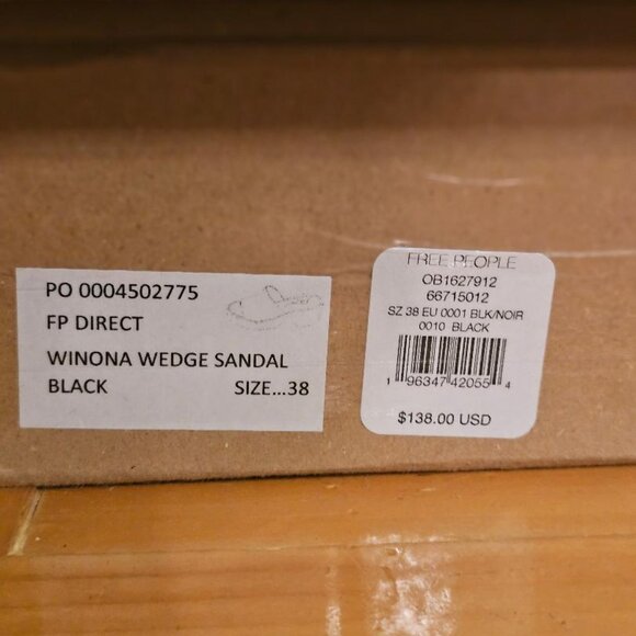 FREE PEOPLE Winona Wedge Sandals Size US 8 / EU 38 - Picture 4 of 5